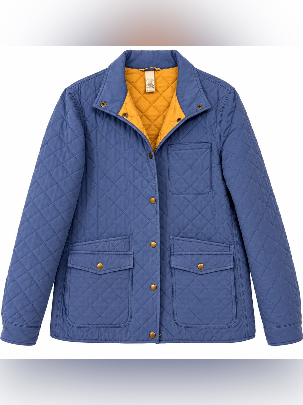 Duluth Trading Co Blue Quilted Barn Jacket L Cottagecore Utility Workwear